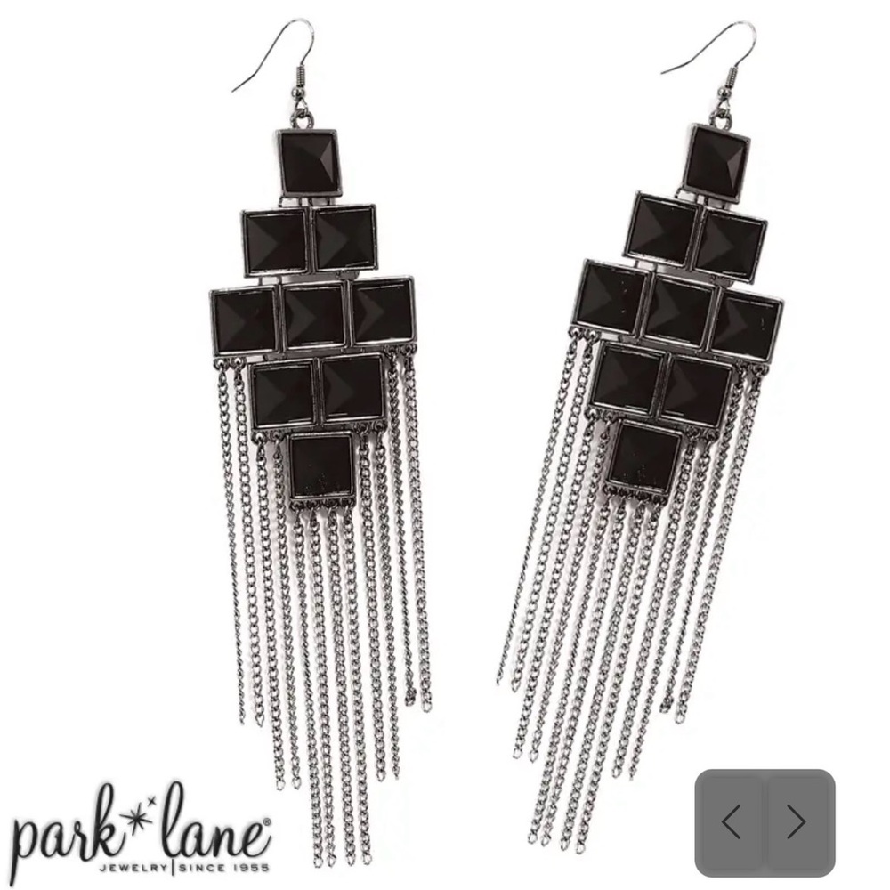 Park Lane Black RIHANNA Chandelier Earrings